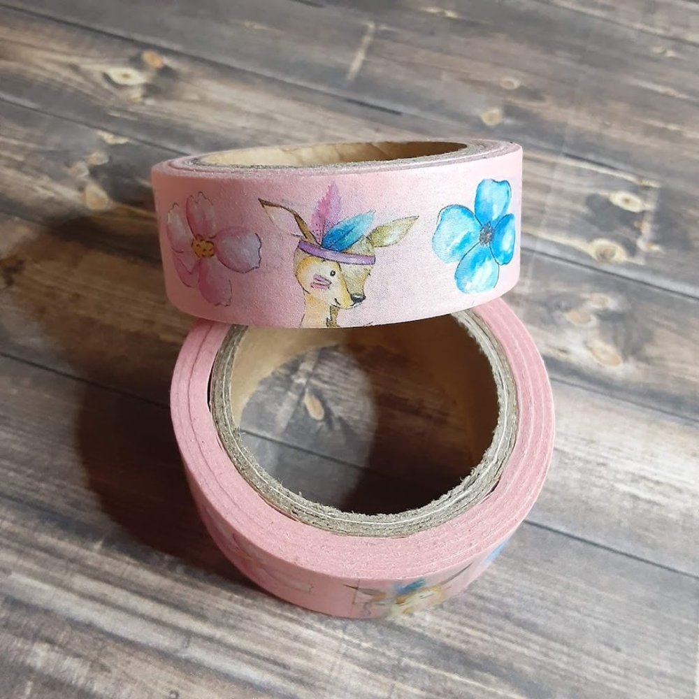 ✨️ Boho Animals Washi Tape, 8m Roll, Planner Supplies